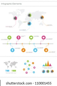 Detail infographic vector illustration. World Map and Information Graphics