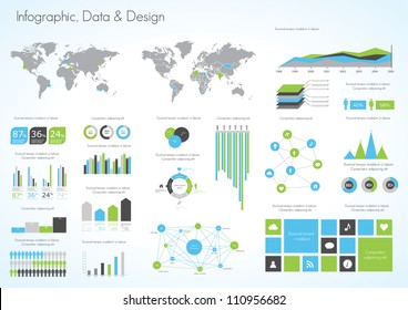 Detail Infographic Vector Illustration. World Map And Information Graphics