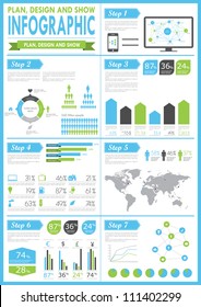 Detail infographic vector illustration. World Map and Information Graphics