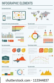 Detail infographic vector illustration. World Map and Information Graphics