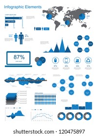Detail infographic vector illustration. World Map and Information Graphics