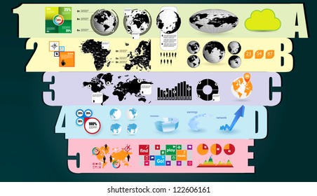 Detail infographic vector illustration. World Map and Information Graphics