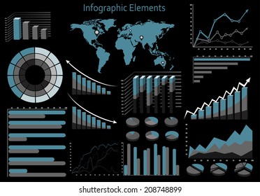 Detail infographic vector illustration. World Map and Information Graphics