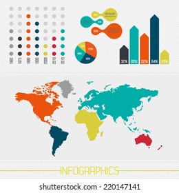 Detail infographic vector illustration. World Map and Information Graphics