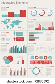 Detail Infographic Vector Illustration. World Map And Information Graphics