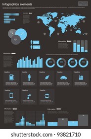 Detail infographic vector illustration. World Map and Information Graphics