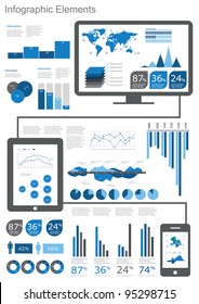 Detail infographic vector illustration. World Map and Information Graphics