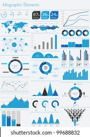 Detail infographic vector illustration. World Map and Information Graphics