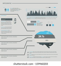 Detail infographic vector. World Map and Information Graphics