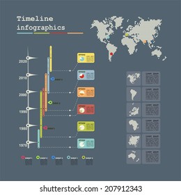 Detail infographic vector. World Map and Information Graphics