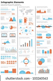 Detail infographics set. World Map and Information Graphics