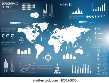 Detail infographics set. World Map and Information Graphics