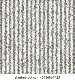 Detail, jute carpet with thin stripes and knots. Rough ribbed and flecked fabric woven in black and white. Abstract vector seamless.