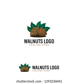 Detail Logo of Walnuts Logo designs vector, Cartoon Walnuts logo template