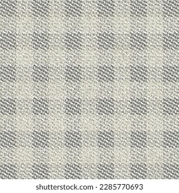 Detail, old gingham fabric. Blanket or gray bedspread with a plaid pattern. Textile design. Abstract vector.