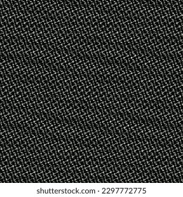 Detail, old, rough, crumpled, jute or cotton fabric. A burlap cloth, slightly wavy. Vector seamless. Graphics in black and white.