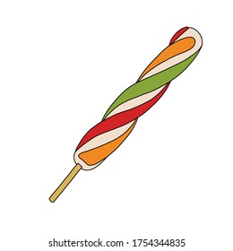 Detail retro style image. Vintage sketch element. Vector frozen fruit and dairy desserts ice in chocolate glaze with nuts, soft cream or sorbet and eskimo for gelateria cafe menu. line art, vectoctor