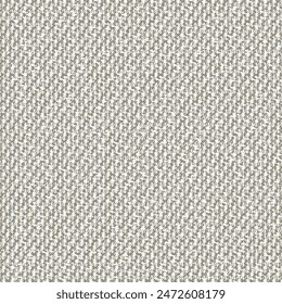 Detail, retro thick woolen fabric. Gray blanket with oblique ridges and grooves. Knitted background. Abstract vector seamless.