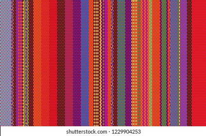 detail seamless background with mexican color. texture pattern for continuous replicate. mexican rug pattern. serape stripes vector