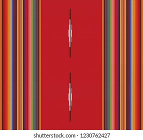 detail seamless background with mexican color. texture pattern for continuous replicate. mexican rug pattern. serape stripes vector