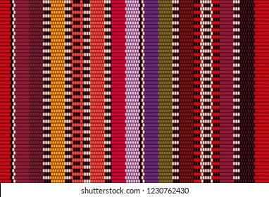 detail seamless background with mexican color. texture pattern for continuous replicate. mexican rug pattern. serape stripes vector