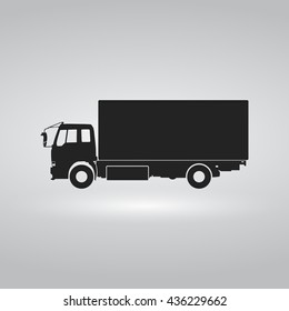 Detail Silhouette Japan Truck. Cargo Truck Icon. Six Wheel. Premium Icon