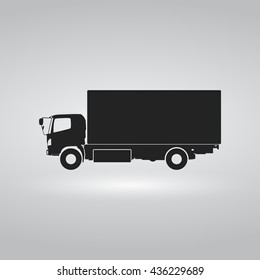 Detail Silhouette Japan Truck. Cargo Truck Icon. Six Wheel. Premium Icon