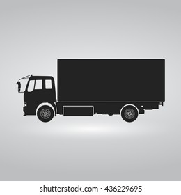 Detail Silhouette Japan Truck. Cargo Truck Icon. Six Wheel. Premium Icon