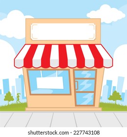 Detail of a store front 