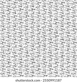 Detail, the texture of a rough carpet. Jute floor rug. Coarse knit made of raw wool. Black and white graphics. Abstract vector seamless.