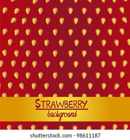 detail of the texture of the strawberry, vector illustration