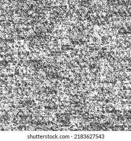 Detail of a thick, soft, mottled carpet, in black and white or gray. Rough texture. Grunge background. Seamless vector.