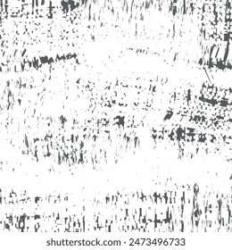 Detalle, tejido parcheado usado. Fragmento de un material de lana vieja y lo que queda de un patrón a cuadros. Imagen en blanco y negro. Vector sin costuras.