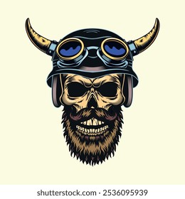 Detail Vector Illustration Vintage monochrome gangster skull 
