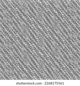 Detail, woolen or cotton blanket from the countryside. Mottled gray rustic rug, with stripes or oblique striations. Abstract vector.