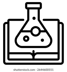 Detailed 3D illustration of a laboratory flask, suitable for science, research, education, and laboratory content.