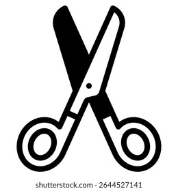 A detailed 3D illustration of modern scissors, ideal for design, craft, and beauty-related promotional content.