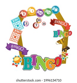 Detailed 3d Lotto Bingo Big Win Card Vector
