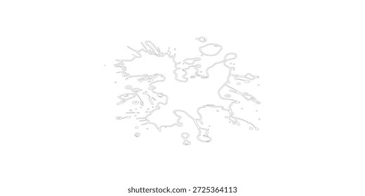 Un patrón geométrico abstracto detallado que presenta una red de Formas y líneas interconectadas, creando un diseño complejo e intrincado sobre un fondo blanco, perfecto para una estética moderna y minimalista.