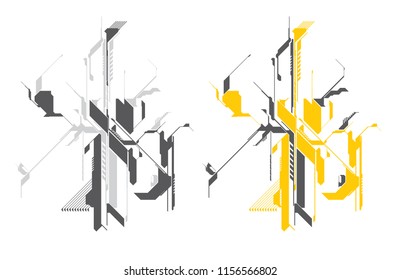 Detailed abstract hitech element