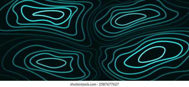 detailed abstract topographic contour lines vector illustration intricate lines background