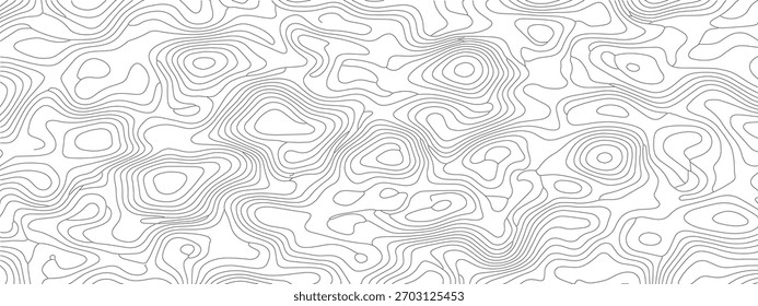 Un mapa topográfico abstracto detallado con intrincadas líneas de contorno en tonos de gris sobre un fondo blanco limpio, creando un patrón texturizado sutil.