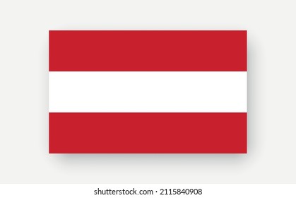 Detailed and accurate illustration of colored flag of Austria