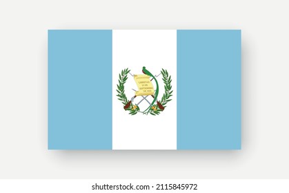 Detailed and accurate illustration of colored flag of Guatemala