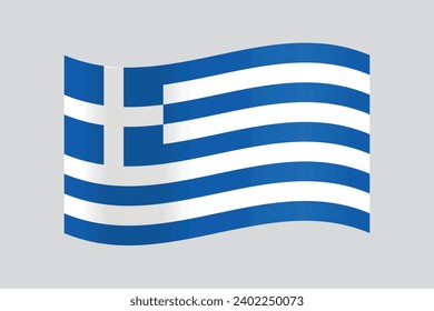 A detailed and accurate vector illustration of Greece colored flag, greece landscape, greece, greece flag,