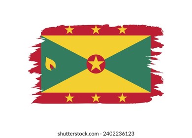 Ilustración vectorial detallada y precisa de la bandera coloreada de Granada, gráfico, bandera, granada, bandera de Granada