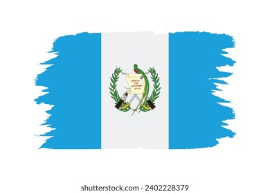 A detailed and accurate vector illustration of Guatemala's colored flag, independence day, republic of guatemala,