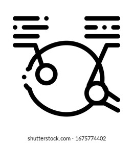 Detailed Analysis of Eyeball Icon Vector. Outline Detailed Analysis of Eyeball Sign. Isolated Contour Symbol Illustration