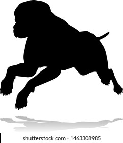 A detailed animal silhouette of a pet dog