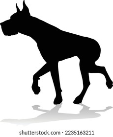 Eine detaillierte Silhouette eines Hundes